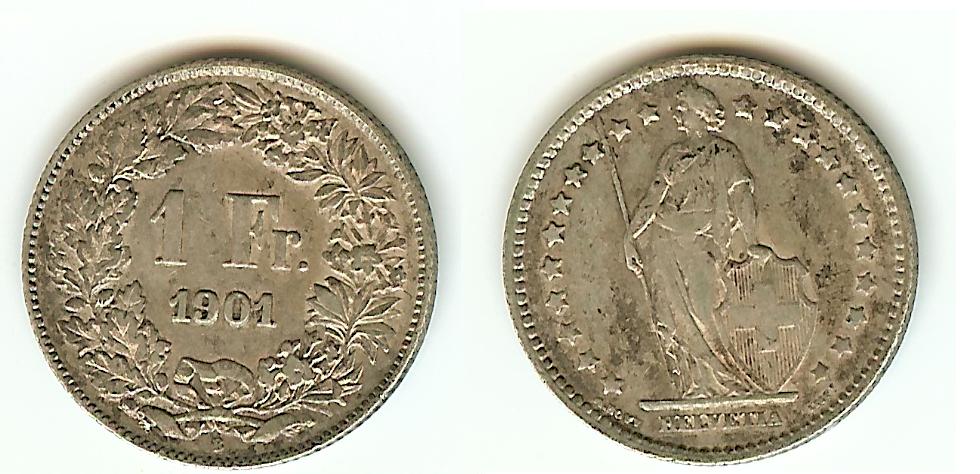 Swiss Franc 1901 aEF